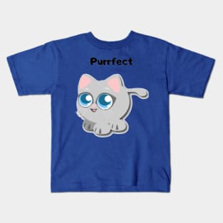 Purrfect Kitten Design Kids T-Shirt